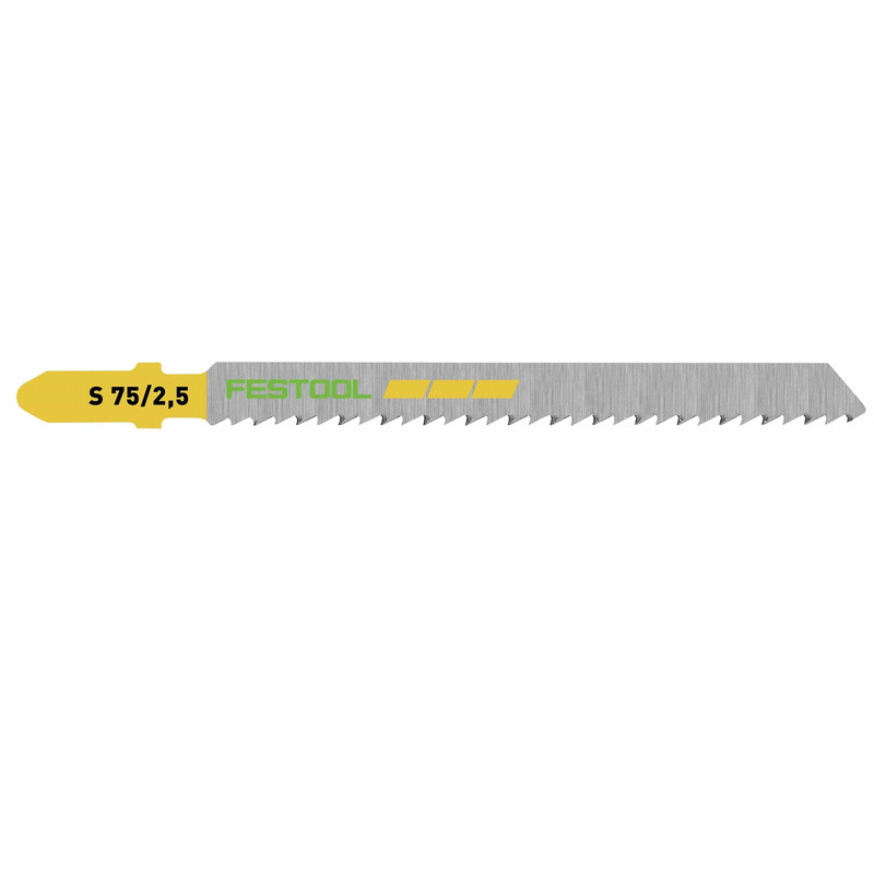 Fine Cut Wood Jigsaw Blade, 75mm L, 2.5 pitch, 25 pack